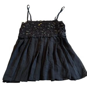 rubber ducky productions Little black Sequin Top‎ Medium Y2k 90s